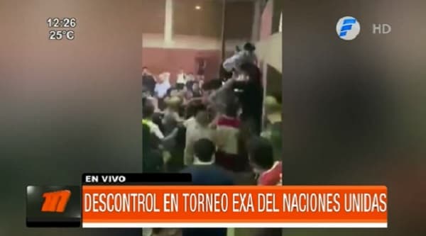 Torneo de exalumnos termina a los golpes en Colegio Naciones Unidas