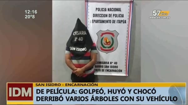 Hombre choca en plena huida tras ser denunciado por violencia familiar