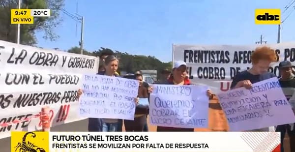 Frentistas de Tres Bocas se movilizan por falta de respuestas del Gobierno
