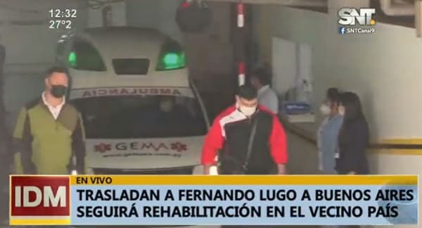 Trasladan a Fernando Lugo a Buenos Aires vía aérea