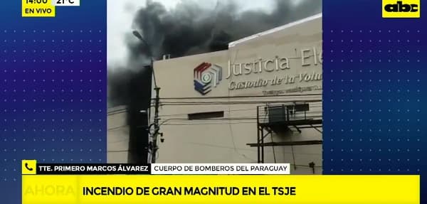 Reportan incendio de gran magnitud en el TSJE