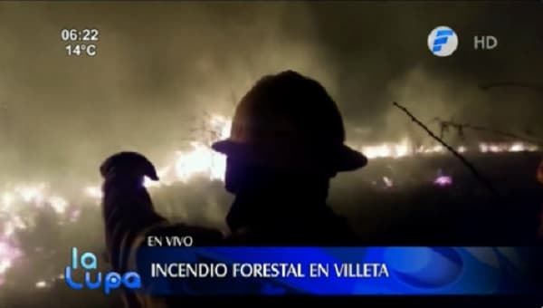 Una colilla de cigarrillo dio inicio a incendio en Villeta, sospechan bomberos