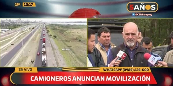 Camioneros anuncian movilización desde el lunes