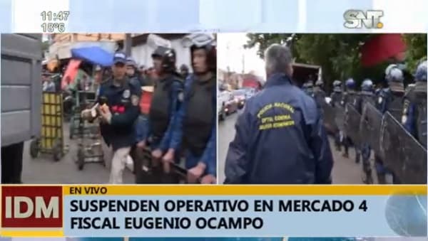 Suspenden allanamiento en el Mercado 4 a causa de incidentes