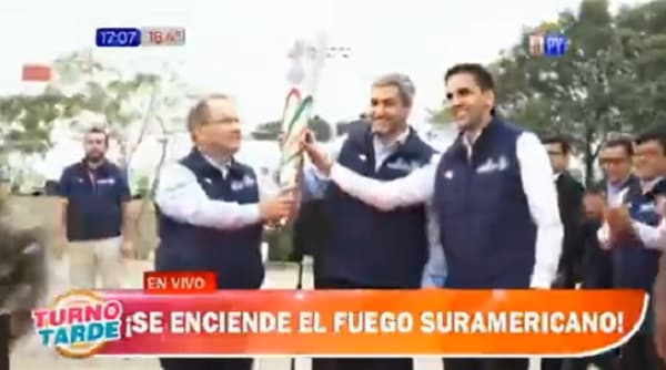 Autoridades encienden antorcha de juegos Odesur