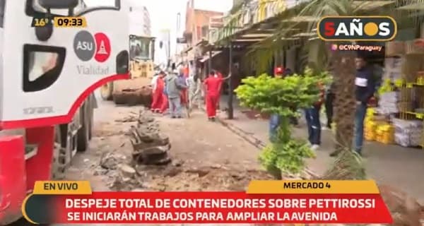 Completan retiro de contenedores de Pettirossi