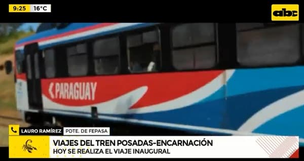 Desde el martes, pasajeros podrán abordar el tren Encarnación – Posadas