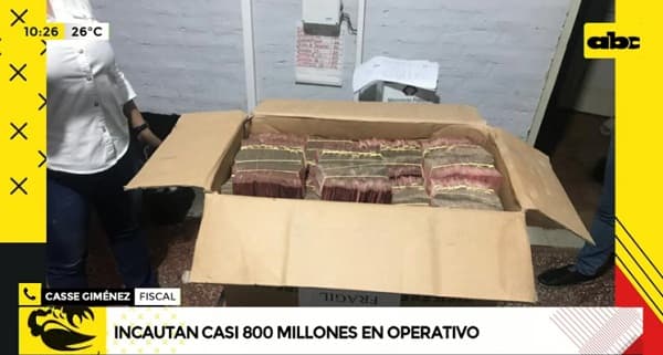Incautan casi G. 800 millones que fueron hallados en un automóvil