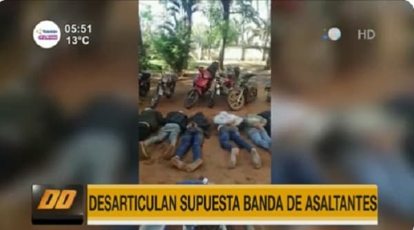 Detienen a 10 “asaltantes” en un aguantadero de Luque