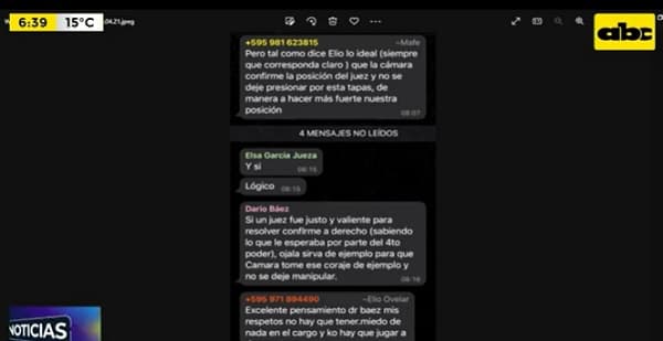 Filtran chats de jueces que apoyan condena de directora y periodista de ABC