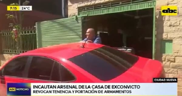 Incautan arsenal de exconvicto y le cancelan la tenencia y portación