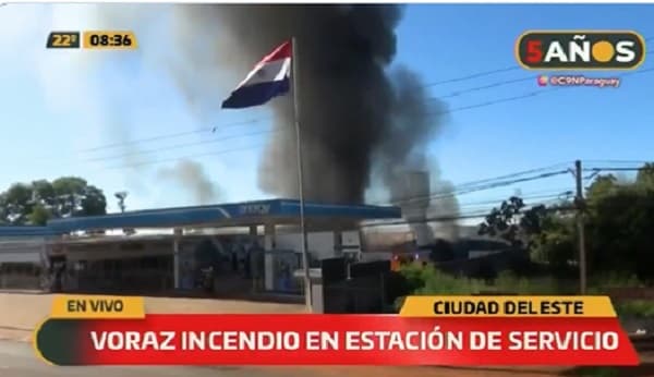 Controlan incendio en surtidor de Ciudad del Este