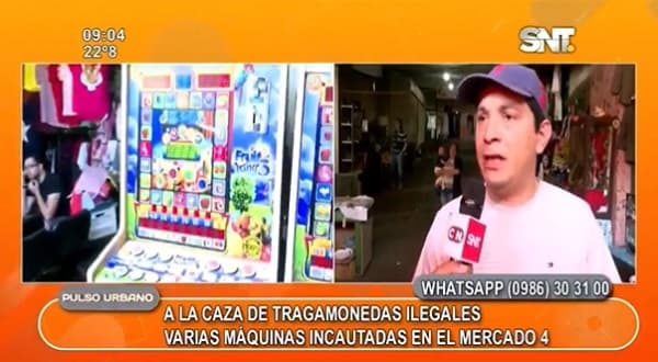 Incautan máquinas tragamonedas en el Mercado 4