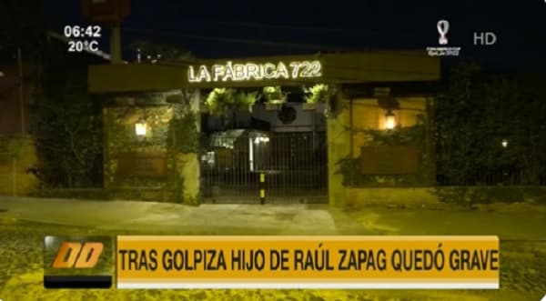 Hijo de Raúl Zapag queda gravemente herido tras brutal golpiza en una discoteca
