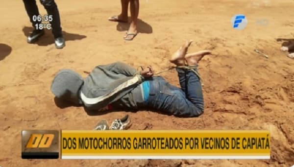 Vecinos de Capiatá reducen y golpean a “motoasaltantes”