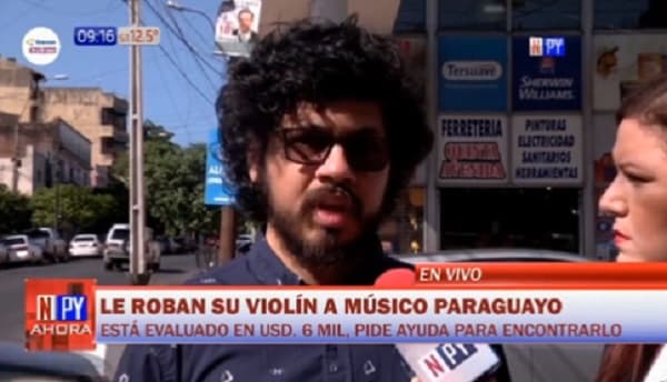 Joven pide ayuda para recuperar violín de USD 6.000 hurtado en bus de larga distancia