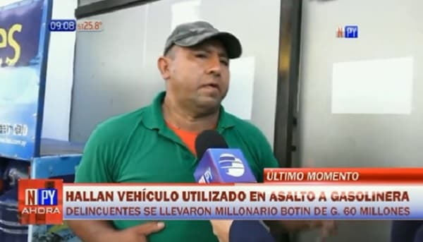 Guardia relata asalto a surtidor de Ypacaraí