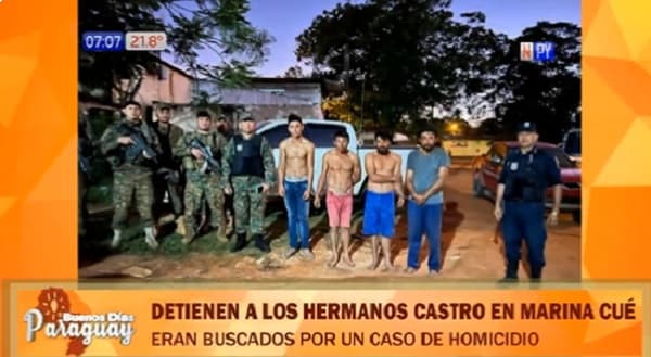 Capturan a los hermanos Castro en Marina Cué