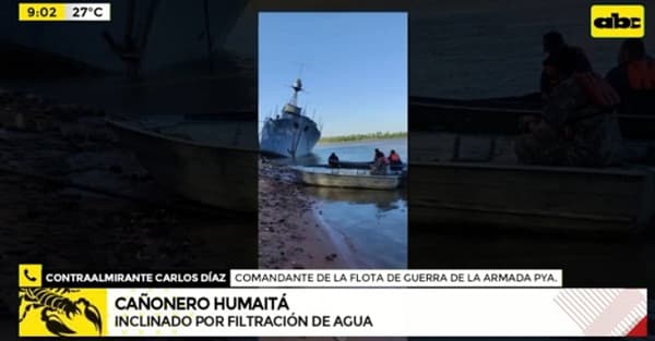 Cañonero Humaitá no está en riesgo por filtración de agua, aseguran