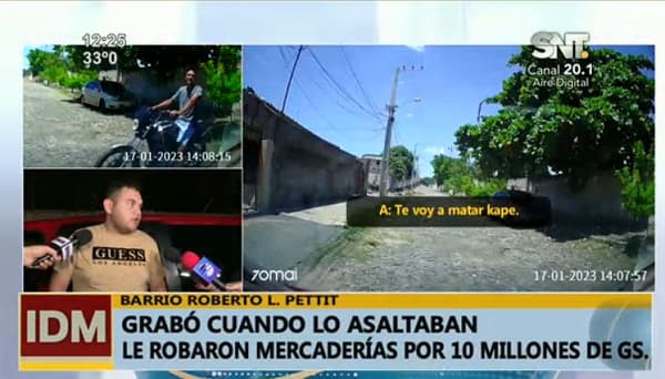 Asalto a delivery queda registrado por cámara