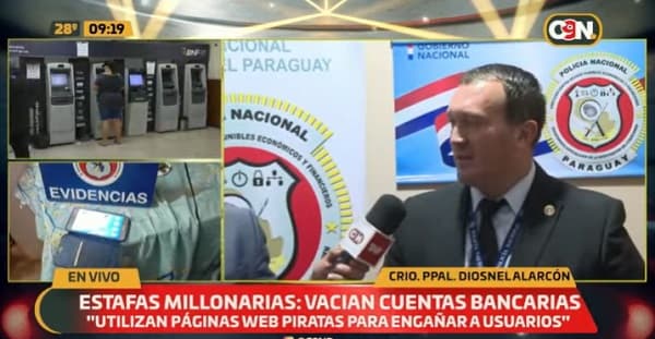 Cliente de banco sufre robo de G. 1.000 millones y Policía alerta sobre “phishing”