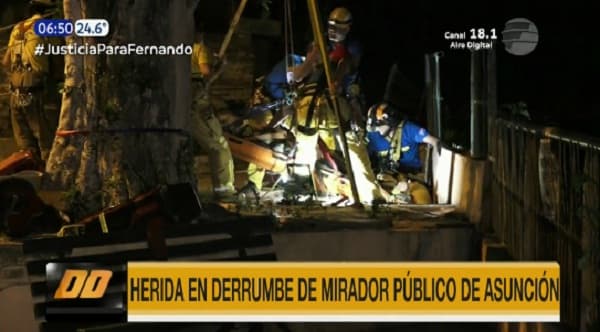 Mujer sufre fracturas tras caer del mirador de Ita Pytã Punta