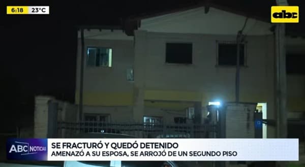 Detienen a hombre que se tiró del segundo piso para escapar de la policía