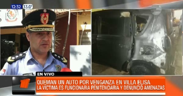 Queman auto de agente penitenciario y se presume venganza