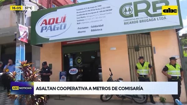 Asaltan cooperativa a metros de una comisaría en Asunción