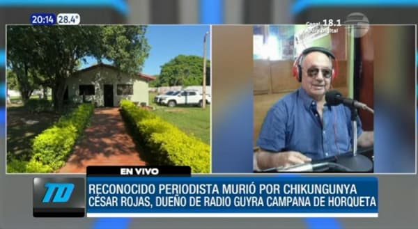 Periodista y dueño de radio Guyra Campana fallece por chikungunya