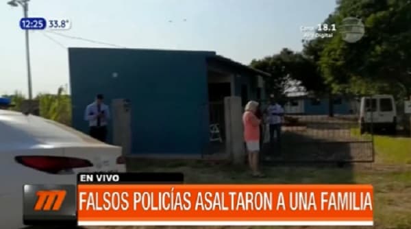 Vestidos de policías, asaltan y encierran a su víctima en Capitán Miranda