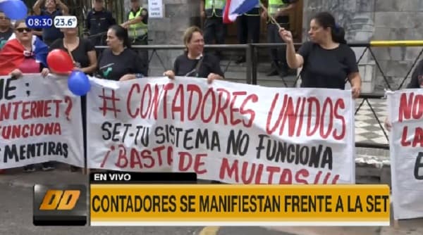 Contadores se manifiestan por errores del sistema Marangatu