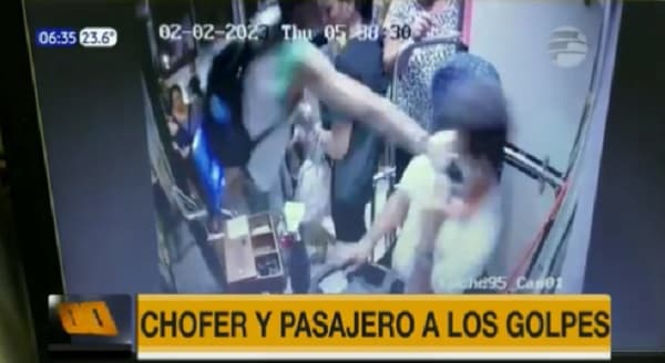 Chofer de ómnibus y pasajero se toman a golpes en San Lorenzo