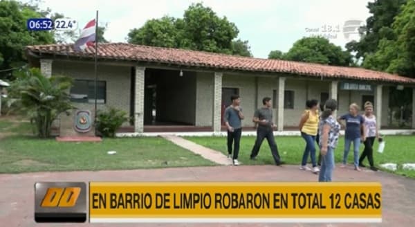 Unas 12 viviendas son “visitadas” por ladrones en Limpio