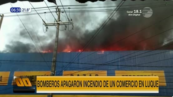 Incendio consume parte de multitienda en Luque