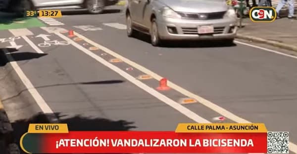 Destruyen separadores de la bicisenda sobre Palma