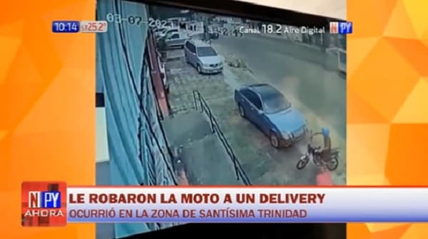 Delivery sufre robo de motocicleta cuando entregaba último pedido en Asunción