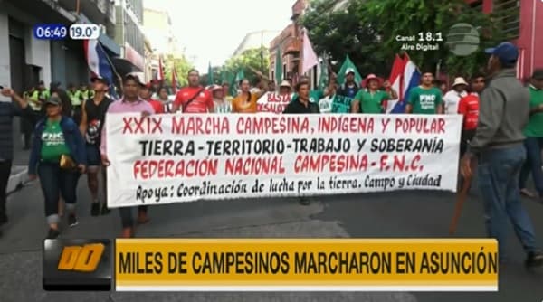 Campesinos expresan apoyo a la Concertación en tradicional marcha