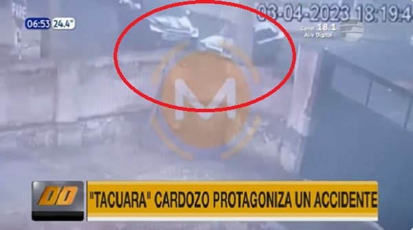 Difunden video del choque de “Tacuara” Cardozo