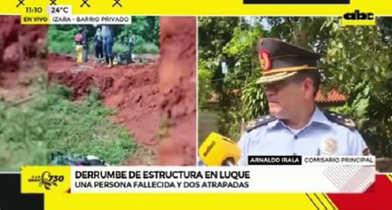 Un obrero fallecido y tres desaparecidos deja derrumbe en barrio privado de Luque