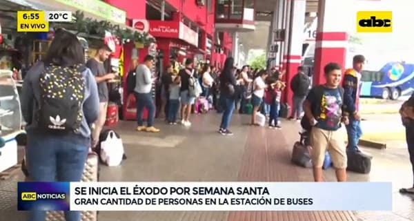 Inicia el éxodo masivo desde la Estación de Buses este Miércoles Santo