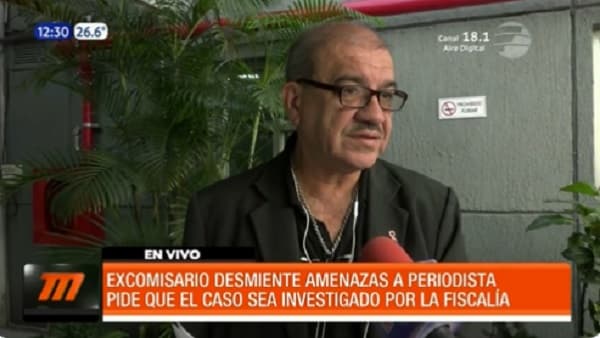 Excomisario desmiente amenaza a periodista en Paraguarí