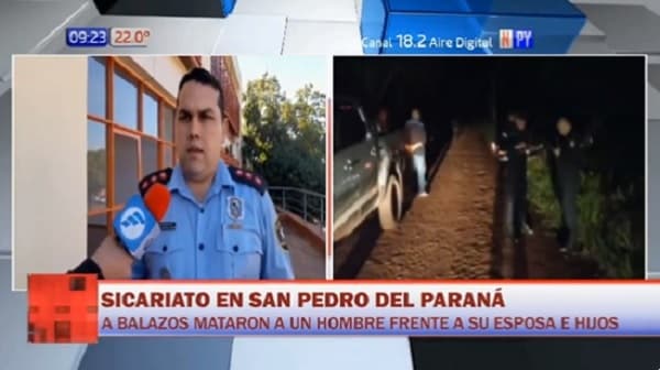 Asesinan a hombre frente a su familia en San Pedro del Paraná