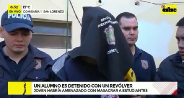 Detienen a estudiante por amenaza de masacrar a alumnos de otro colegio