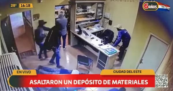 Delincuentes asaltan local de venta de cemento en Ciudad del Este
