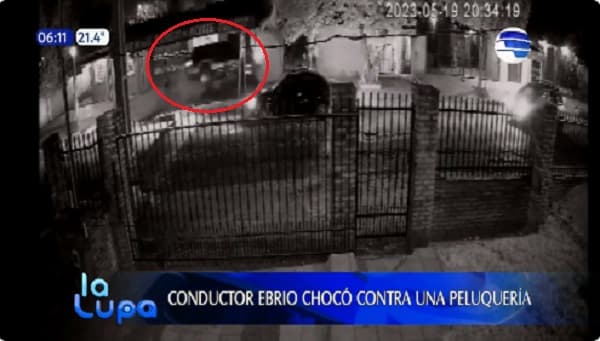 Comisario “ebrio” choca contra una peluquería en Luque
