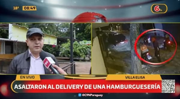 Roban motocicleta a delivery cuando iba a entregar pedido en Villa Elisa