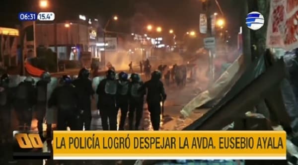 Hallan hasta bombas molotov en despeje de Eusebio Ayala