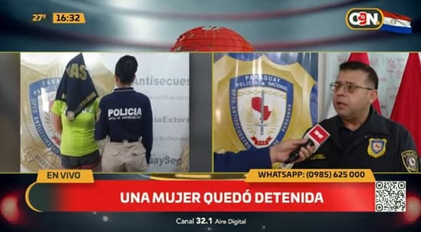 Detienen a mujer por caso de sextorsión en Asunción