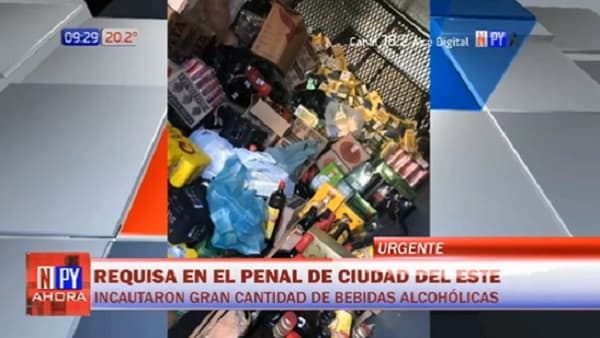 Incautan “arsenal”, pero de bebidas alcohólicas, en la cárcel de CDE